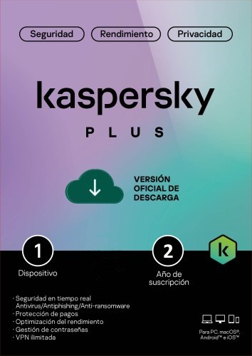 Kaspersky Plus Para 1 PC por 2 Años